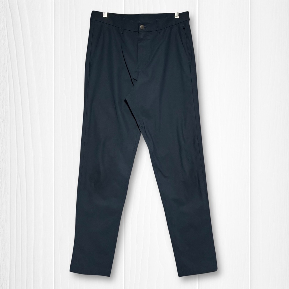 Lululemon Warpstreme Commission Slim Fit Trouser Pants Mens 34 Navy Blue